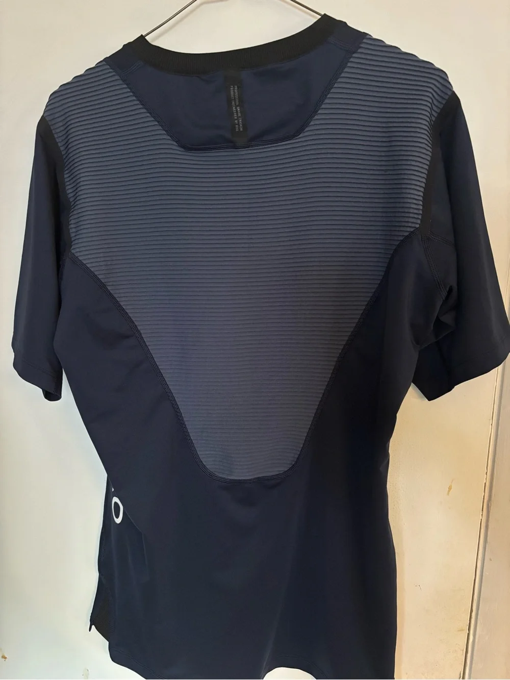 Nike Navy Short Sleeve Athletic Training Tee with White Swoosh